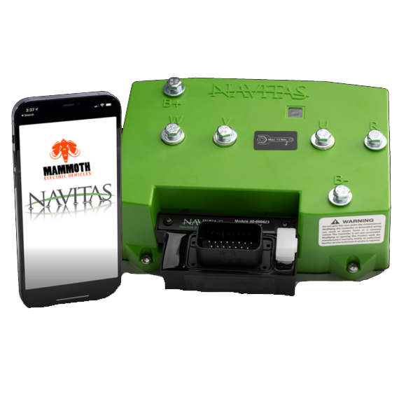 Navitas controller mobile app showing golf cart drive mode tuning