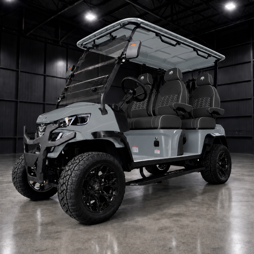 MammothEV XR4F forward facing four passenger golf cart